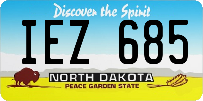ND license plate IEZ685
