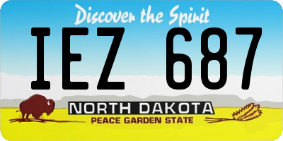 ND license plate IEZ687