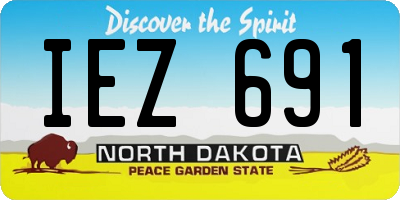 ND license plate IEZ691