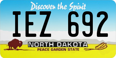 ND license plate IEZ692