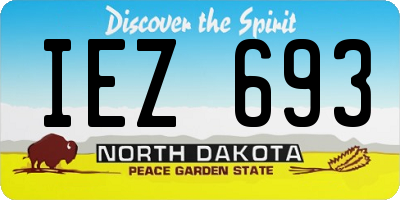 ND license plate IEZ693