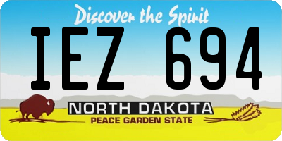 ND license plate IEZ694