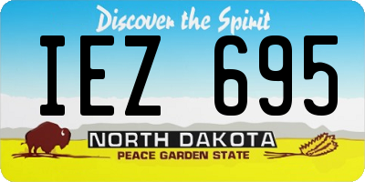 ND license plate IEZ695