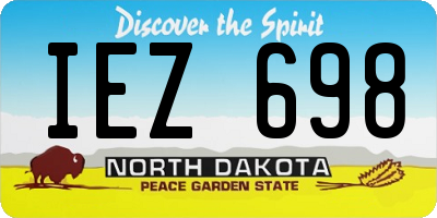 ND license plate IEZ698