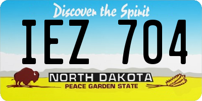 ND license plate IEZ704
