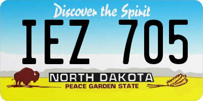 ND license plate IEZ705