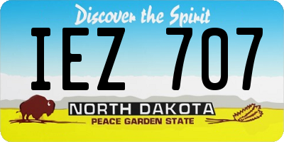 ND license plate IEZ707