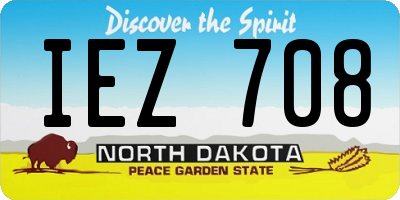 ND license plate IEZ708