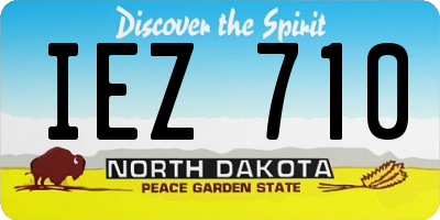 ND license plate IEZ710