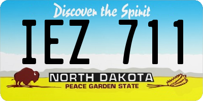 ND license plate IEZ711