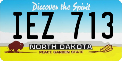 ND license plate IEZ713