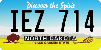 ND license plate IEZ714