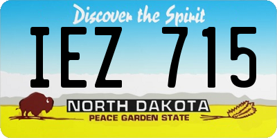 ND license plate IEZ715