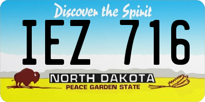 ND license plate IEZ716