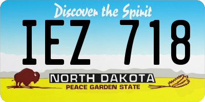 ND license plate IEZ718