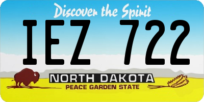 ND license plate IEZ722