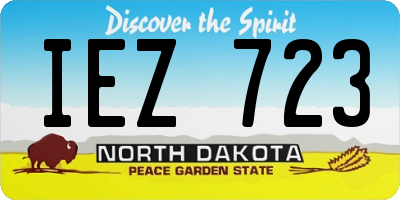 ND license plate IEZ723