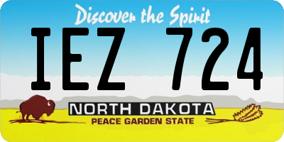 ND license plate IEZ724