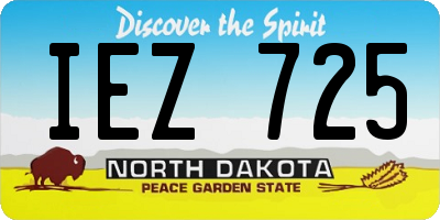 ND license plate IEZ725
