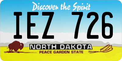 ND license plate IEZ726
