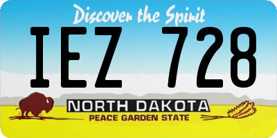ND license plate IEZ728