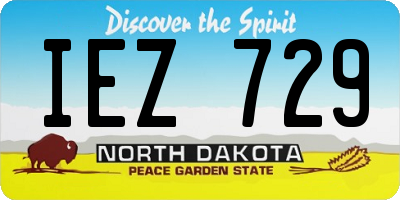 ND license plate IEZ729