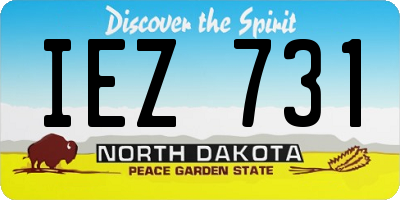ND license plate IEZ731