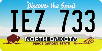 ND license plate IEZ733