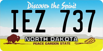 ND license plate IEZ737