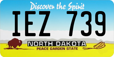 ND license plate IEZ739