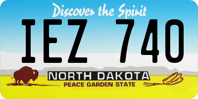 ND license plate IEZ740