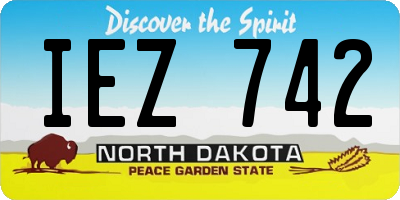 ND license plate IEZ742