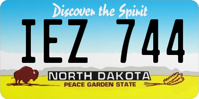 ND license plate IEZ744