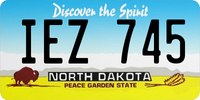 ND license plate IEZ745