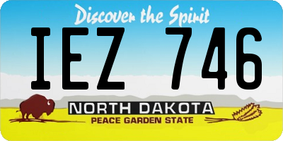 ND license plate IEZ746