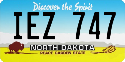 ND license plate IEZ747