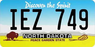 ND license plate IEZ749