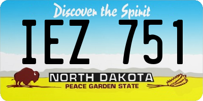 ND license plate IEZ751