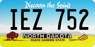 ND license plate IEZ752