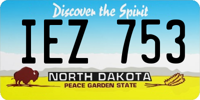 ND license plate IEZ753