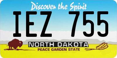ND license plate IEZ755