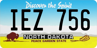 ND license plate IEZ756