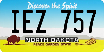 ND license plate IEZ757