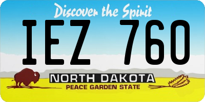 ND license plate IEZ760