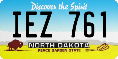 ND license plate IEZ761