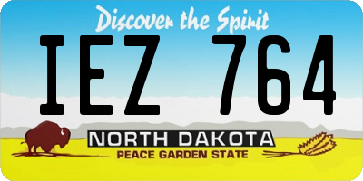 ND license plate IEZ764