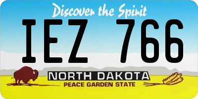 ND license plate IEZ766