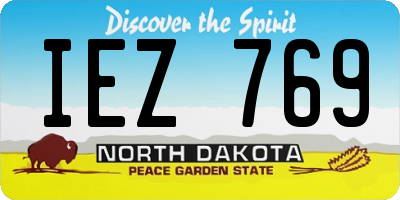 ND license plate IEZ769