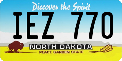 ND license plate IEZ770