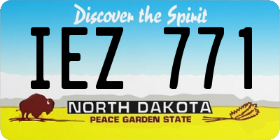 ND license plate IEZ771
